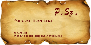 Percze Szorina névjegykártya